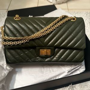 Chanel Aged Calfskin Chevron Classic